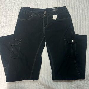 Kuhl Pants Women 12 Reg Gray Vintage Roll Up Cargo Hiking Outdoor Gorpcore